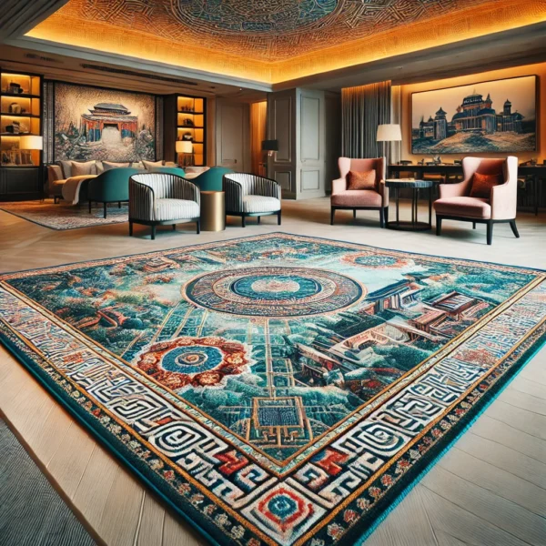 Machine Made Printed Rugs - Image 2